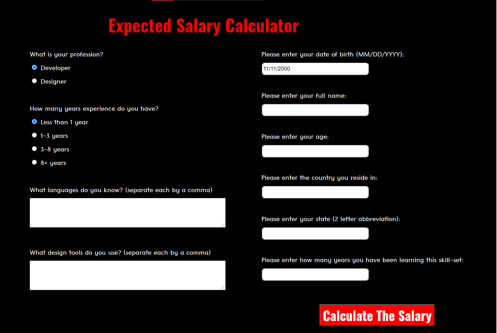 Salary Calculator API Image